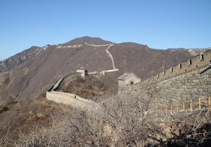 A famous tourist spot called the Great wall of China